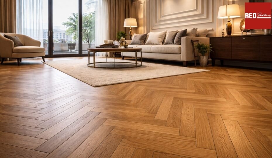 Sàn Gỗ Xương Cá Cho Phòng Khách Sang Trọng