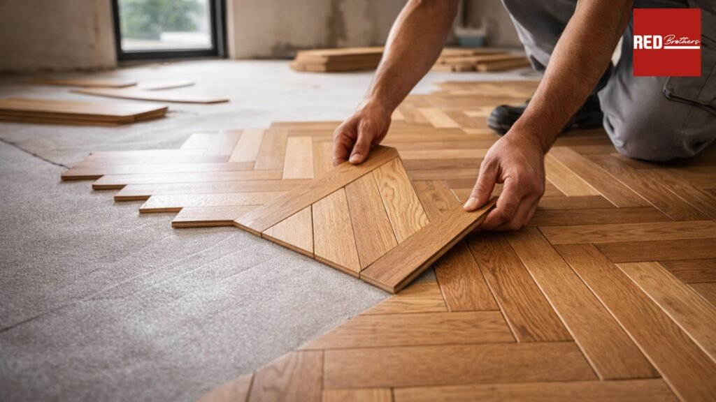 Sàn Gỗ Xương Cá Thi Công Chuẩn Kỹ Thuật