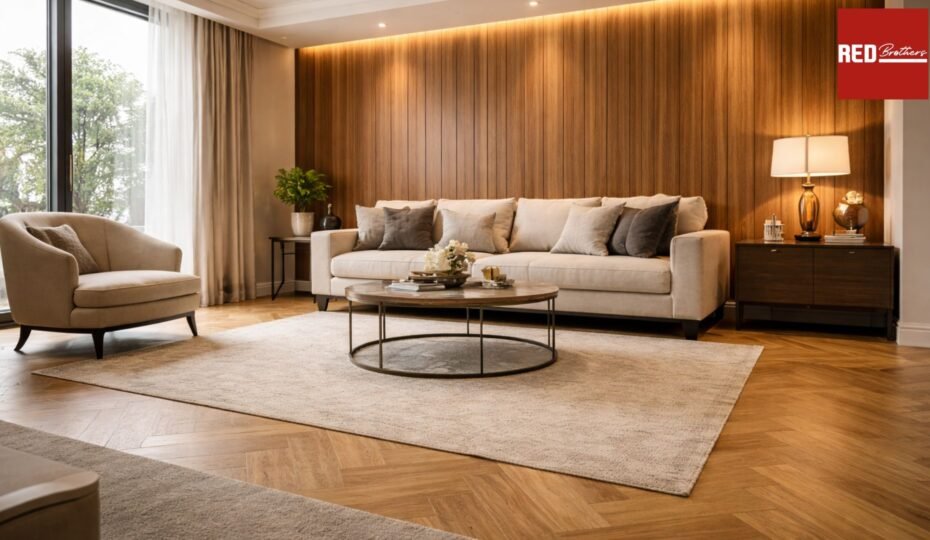 Tấm Ốp Tường Gỗ Cho Phòng Khách Hiện Đại